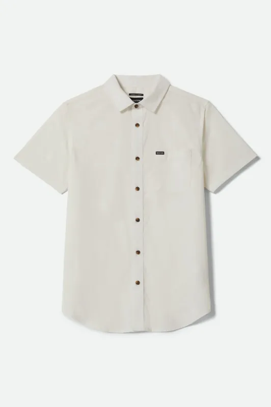Charter Print Short Sleeve Shirt - Off White Geo made by Brixton