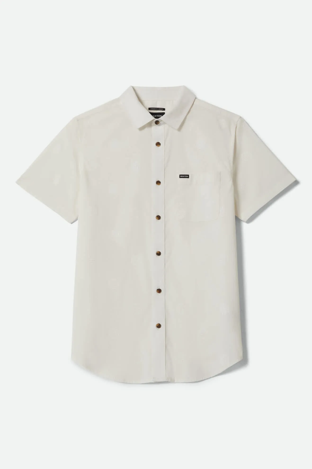 Charter Print Short Sleeve Shirt - Off White Geo sold by Brixton