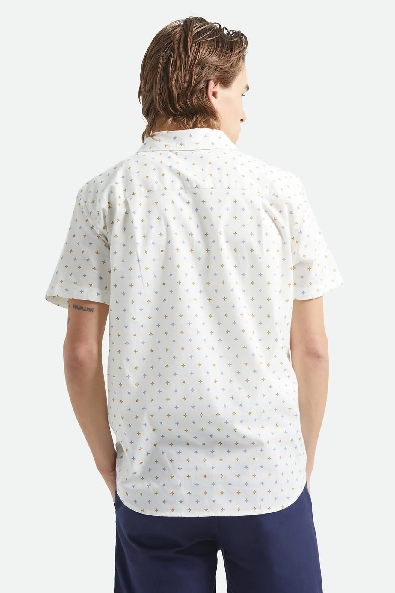Charter Print Short Sleeve Shirt - Off White/Multi Diamond Tile sold by Brixton product image thumbnail 4