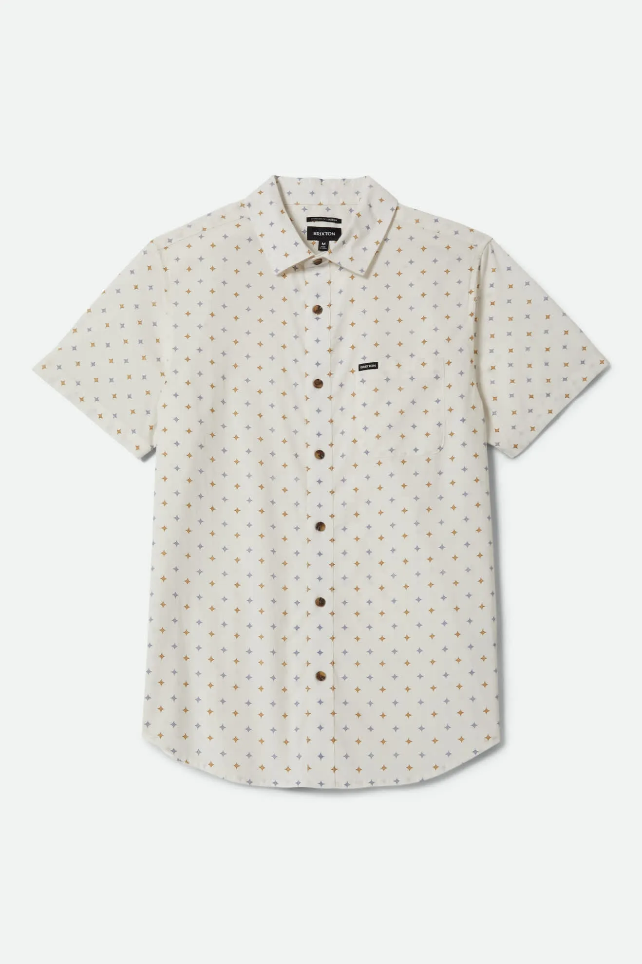 Charter Print Short Sleeve Shirt - Off White/Multi Diamond Tile sold by Brixton