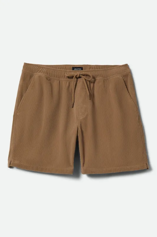 Everyday Corduroy Short - Vintage Khaki sold by Brixton