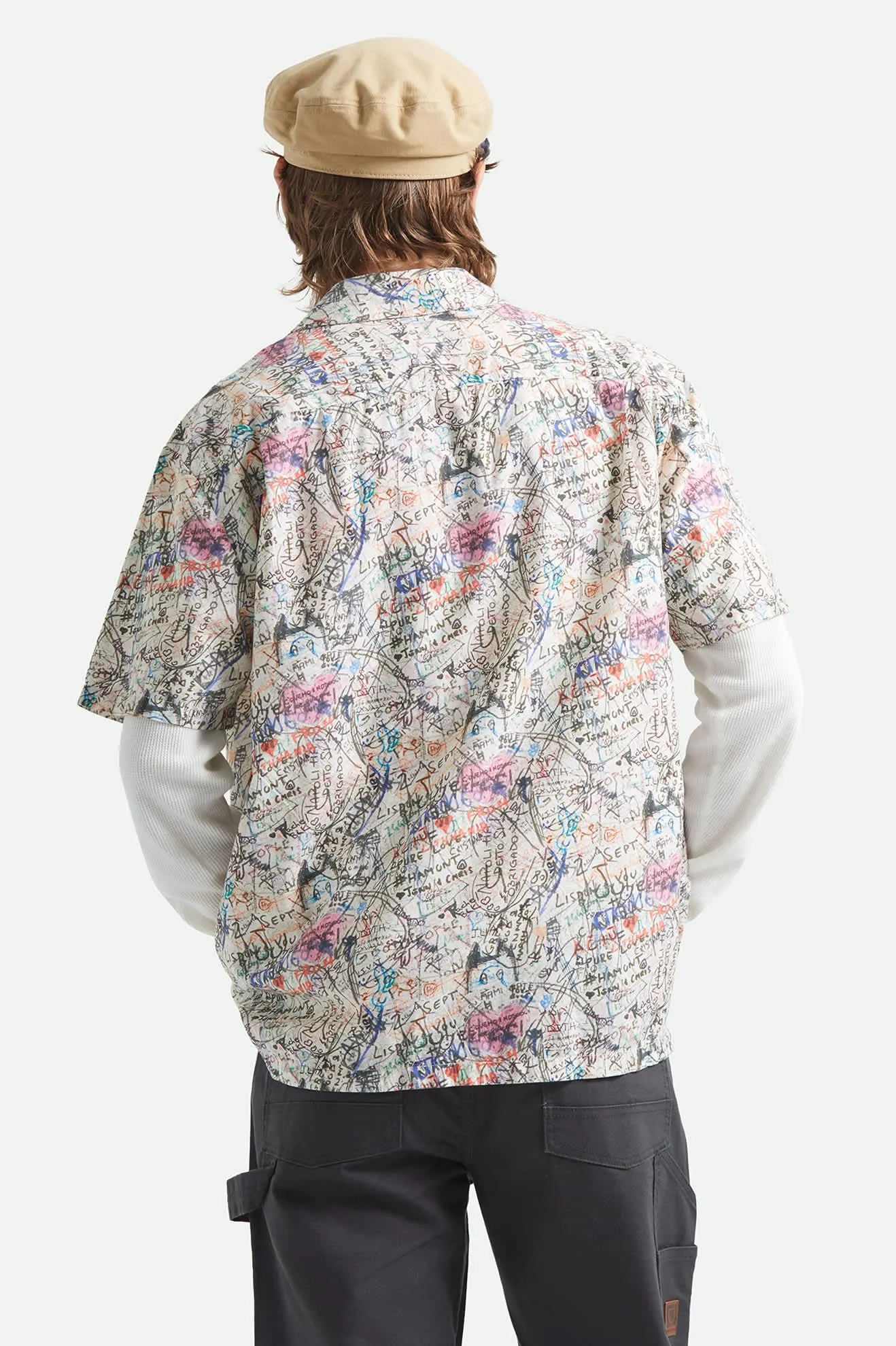 Cru Print Short Sleeve Shirt - Graffiti sold by Brixton product image thumbnail 4