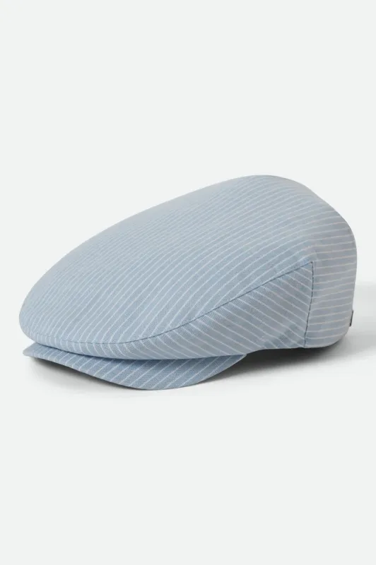 Hooligan Flat Cap - Light Blue/White made by Brixton
