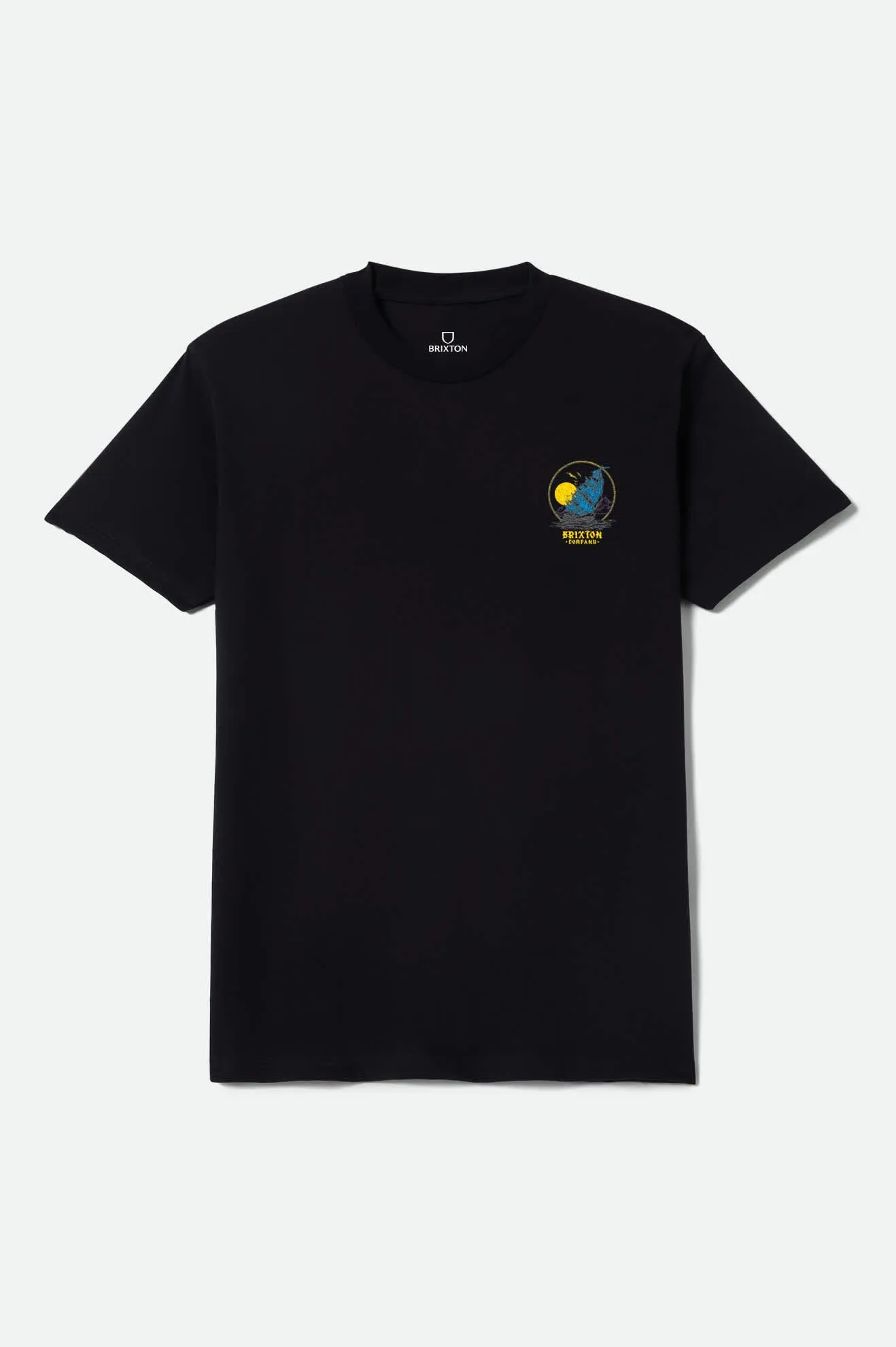 High Seas Short Sleeve T-Shirt - Black sold by Brixton