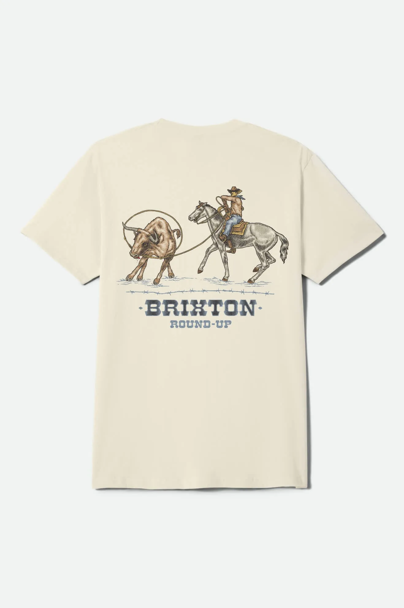 Hutchins Short Sleeve T-Shirt - Cream sold by Brixton