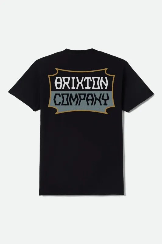 Pillar Short Sleeve T-Shirt - Black sold by Brixton