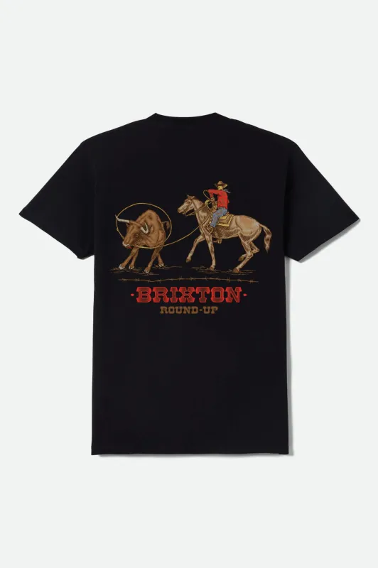 Hutchins Short Sleeve T-Shirt - Black made by Brixton