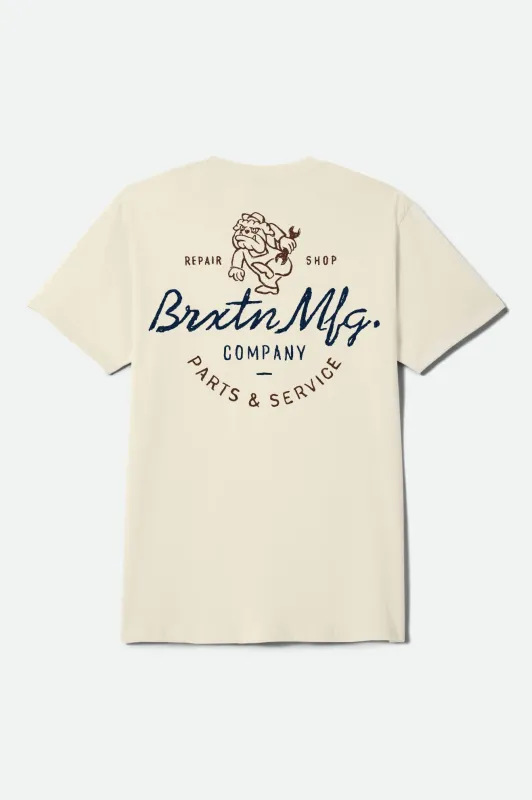 Tolman Short Sleeve T-Shirt - Cream made by Brixton