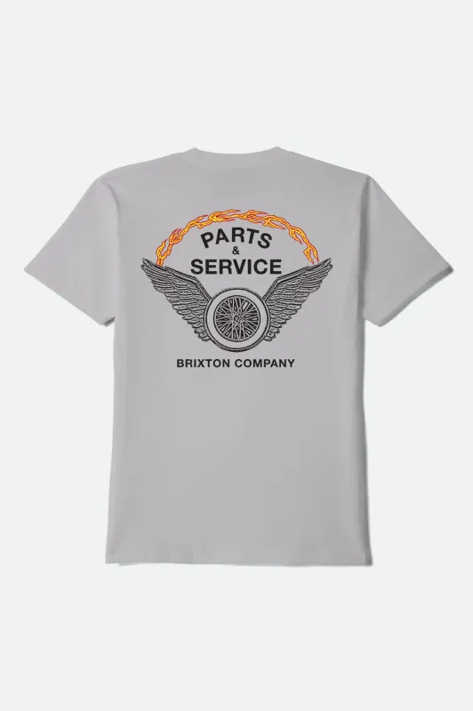 Leeway Short Sleeve T-Shirt - Pebble Stone Worn Wash made by Brixton