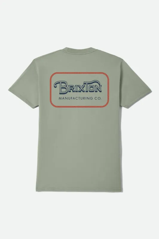 Grade Short Sleeve T-Shirt - Desert Green/Dark Navy/Amber Terrain made by Brixton