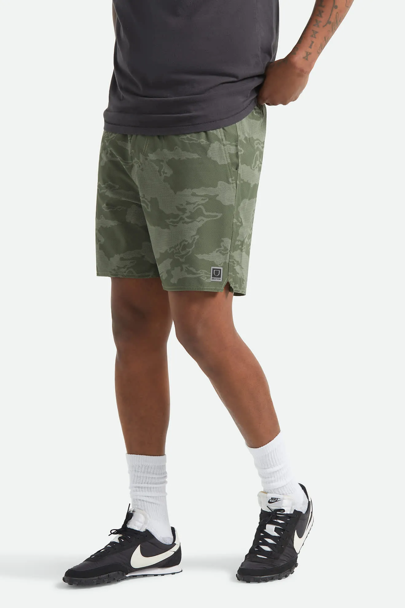 Journey Active Short - Olive Tiger Camo sold by Brixton product image thumbnail 3