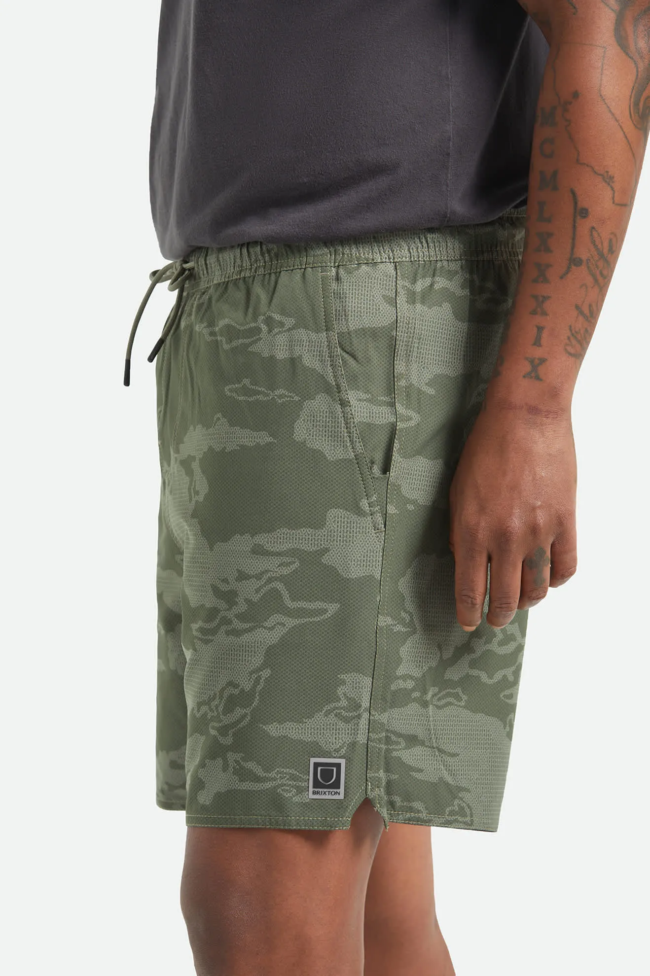 Journey Active Short - Olive Tiger Camo sold by Brixton product image thumbnail 5