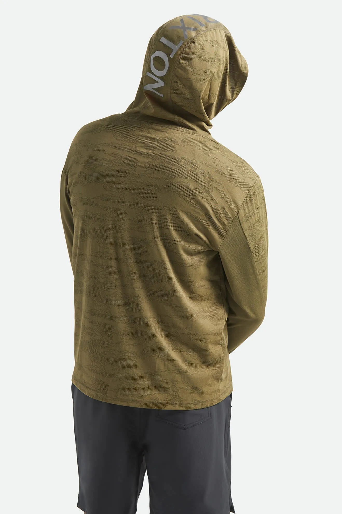 Journey Long Sleeve Sun Hoodie - Olive Tiger Camo sold by Brixton product image thumbnail 4