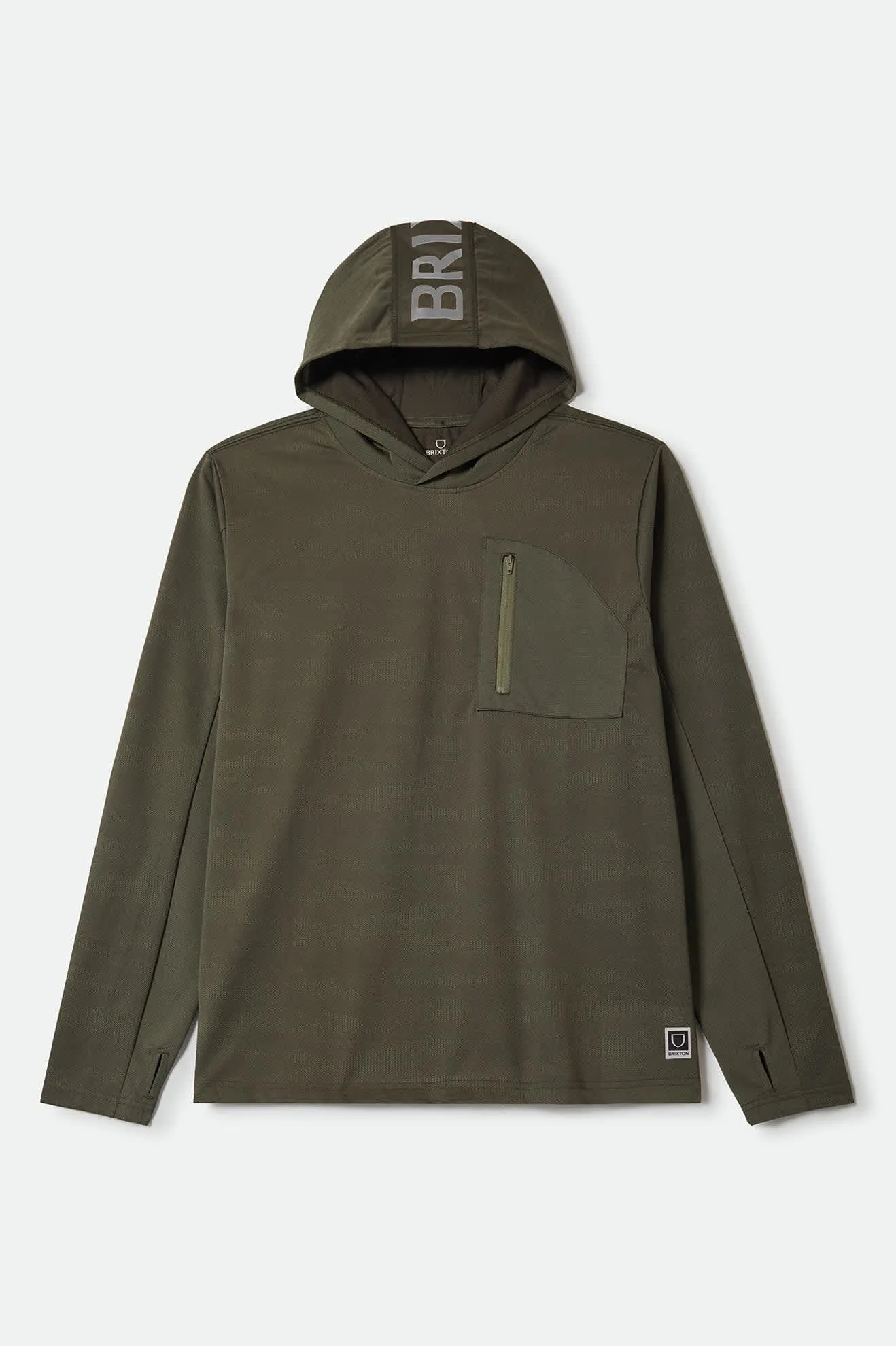 Journey Long Sleeve Sun Hoodie - Olive Tiger Camo sold by Brixton
