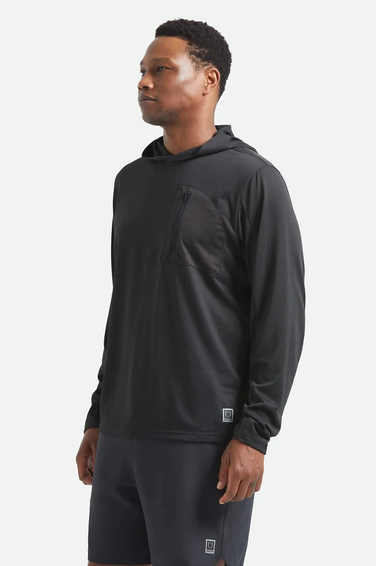 Journey Long Sleeve Sun Hoodie - Black sold by Brixton product image thumbnail 3