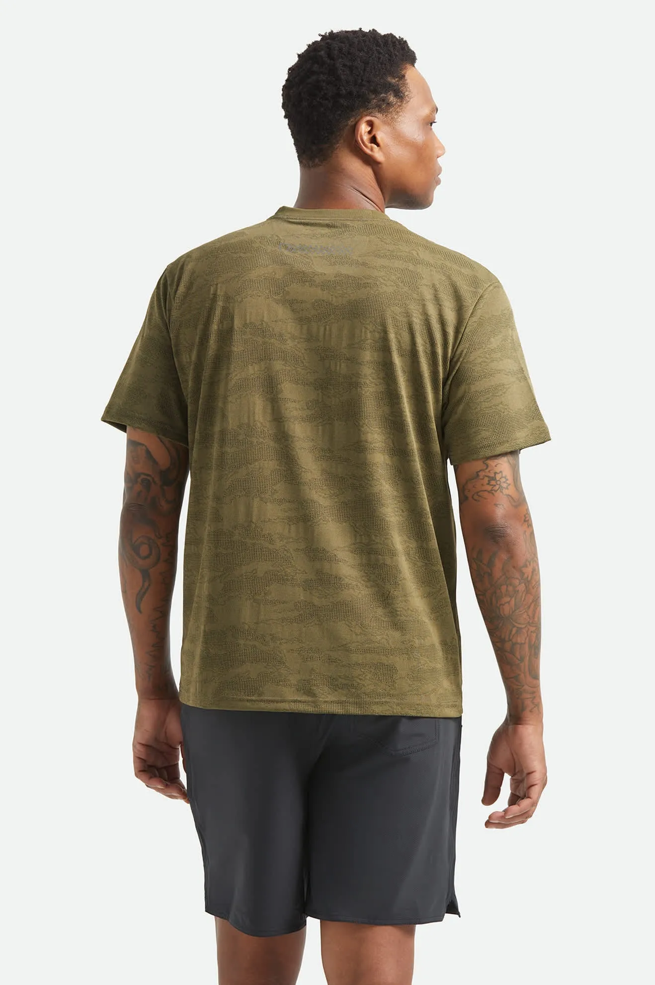 Journey Short Sleeve Pocket T-Shirt - Olive Tiger Camo sold by Brixton product image thumbnail 4