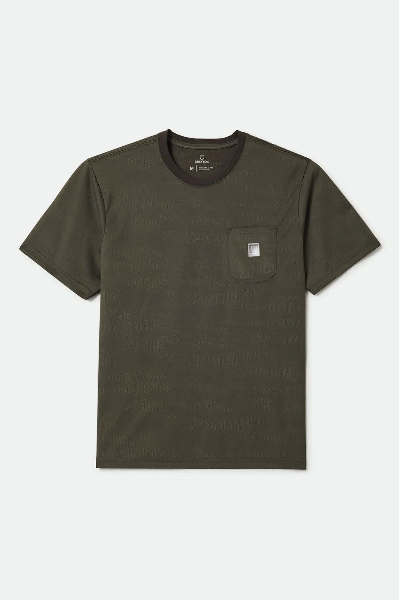Journey Short Sleeve Pocket T-Shirt - Olive Tiger Camo sold by Brixton