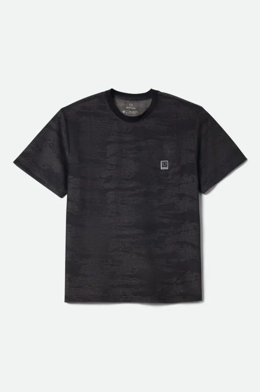Journey Short Sleeve Pocket T-Shirt - Black Tiger Camo sold by Brixton