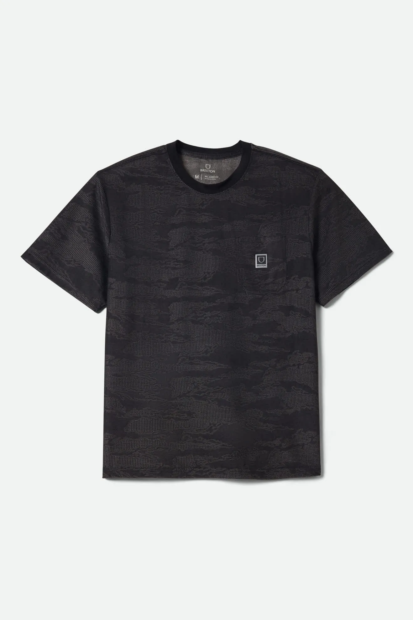 Journey Short Sleeve Pocket T-Shirt - Black Tiger Camo sold by Brixton