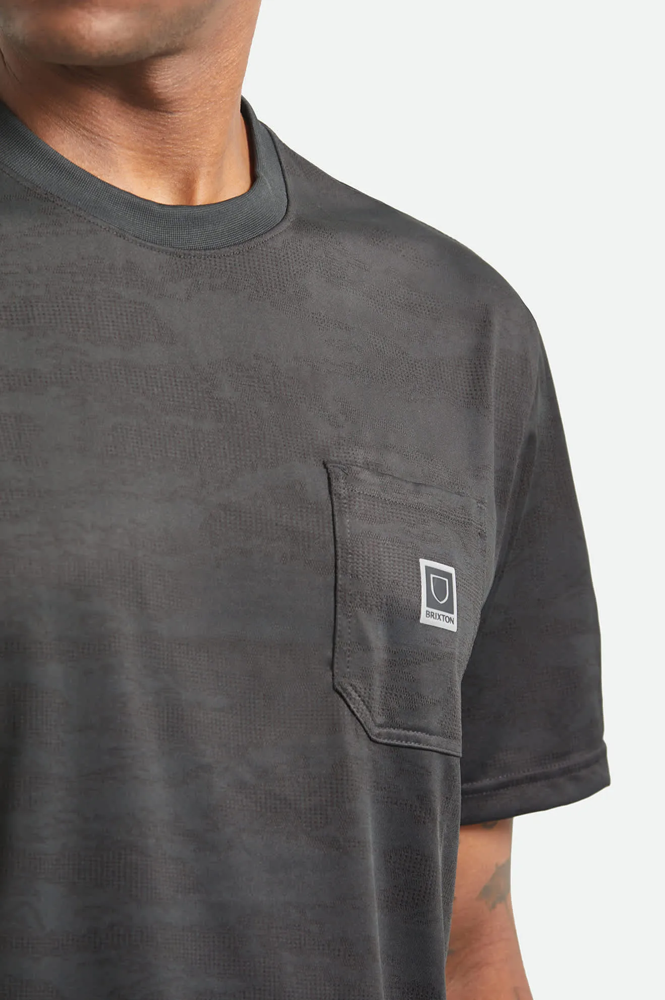Journey Short Sleeve Pocket T-Shirt - Black Tiger Camo sold by Brixton product image thumbnail 5