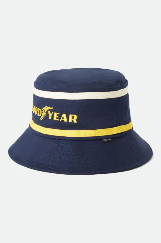 Goodyear Service Bucket Hat - Navy made by Brixton