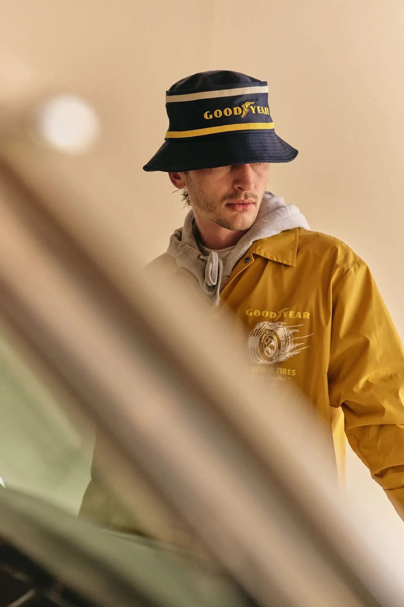 Goodyear Service Bucket Hat - Navy sold by Brixton product image thumbnail 2