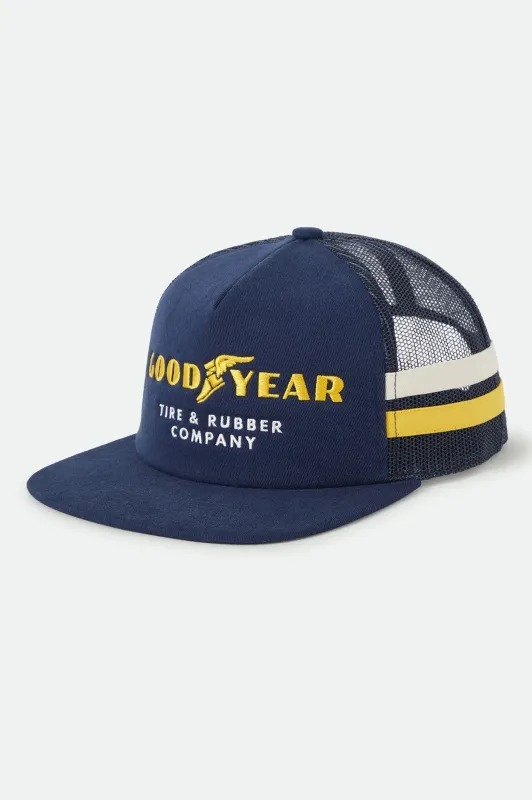Goodyear Service Trucker Hat - Navy made by Brixton