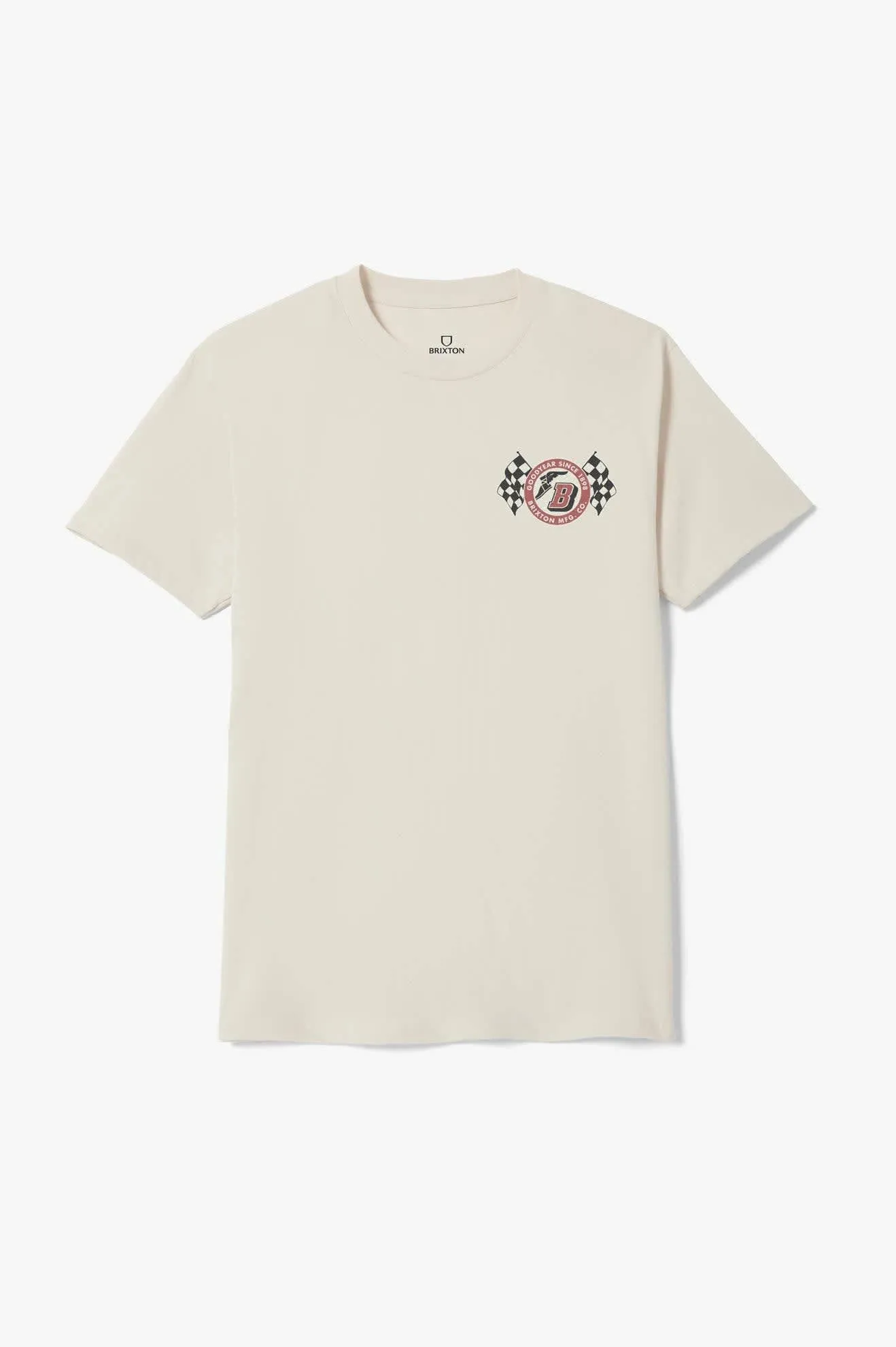 Goodyear Speedway Sleeve Standard T-Shirt - Cream sold by Brixton