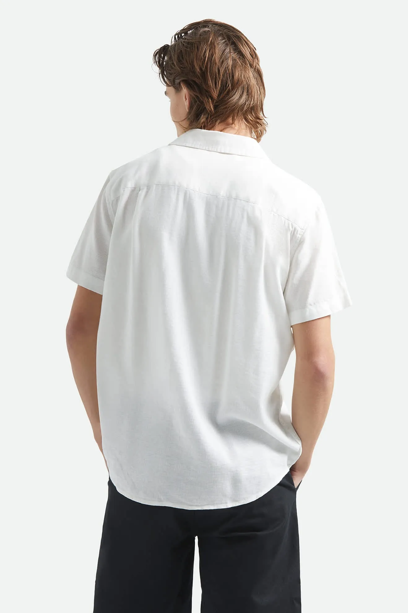 Charter Slub Short Sleeve Shirt - Off White sold by Brixton product image thumbnail 4