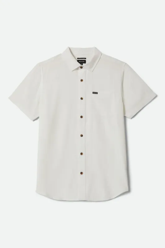 Charter Slub Short Sleeve Shirt - Off White made by Brixton