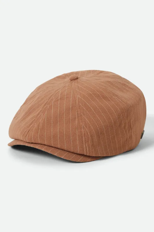 Brood Lightweight Newsboy Cap - Italian Clay Linen made by Brixton