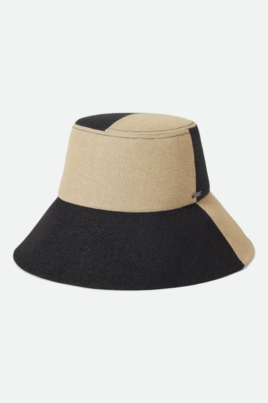Harmony Packable Bucket Hat - Natural/Black made by Brixton