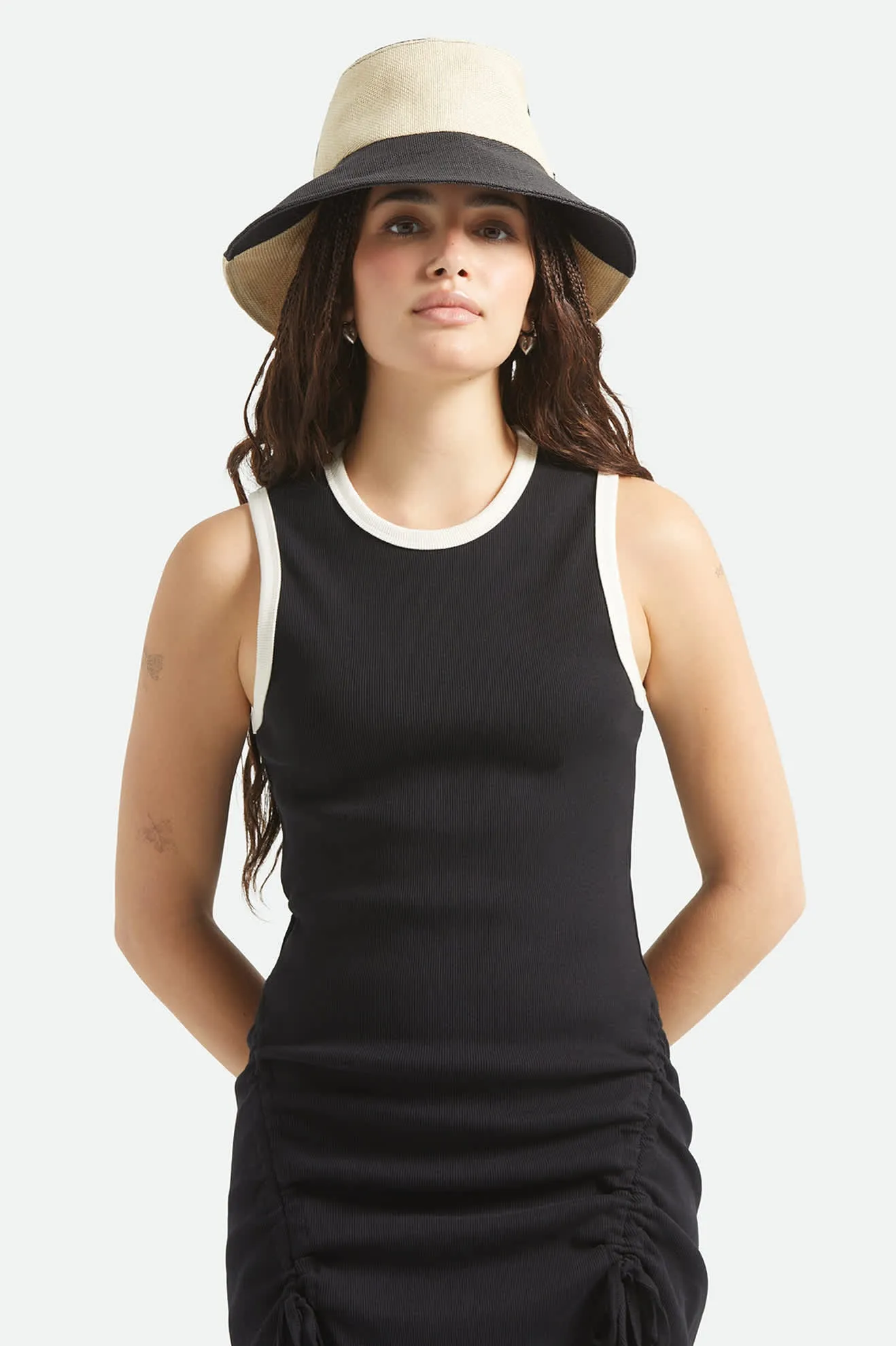 Harmony Packable Bucket Hat - Natural/Black sold by Brixton product image thumbnail 2