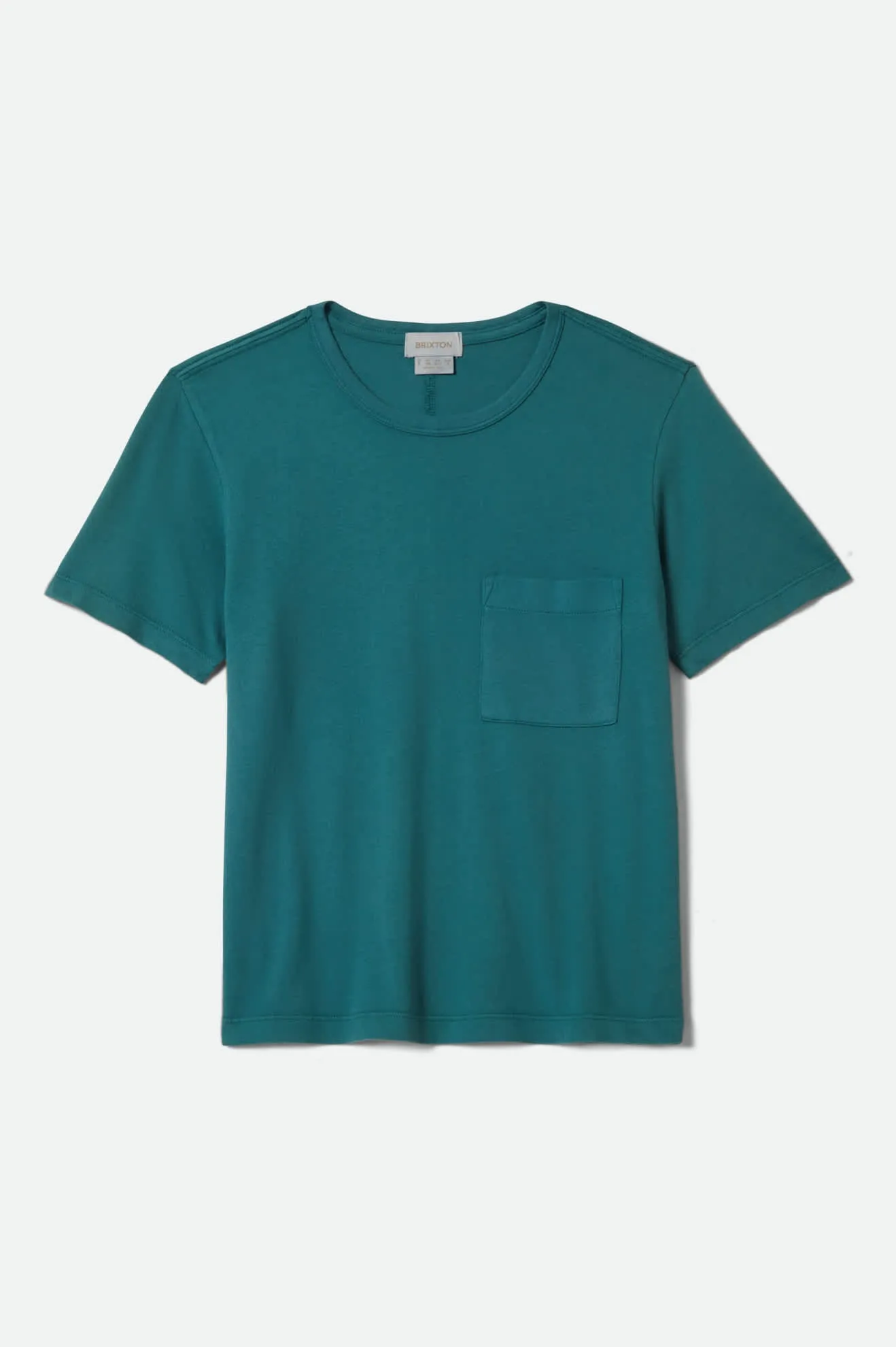 Carefree Organic Garment Dye Perfect T-Shirt - Washed Mediterranean Teal sold by Brixton product image thumbnail 2