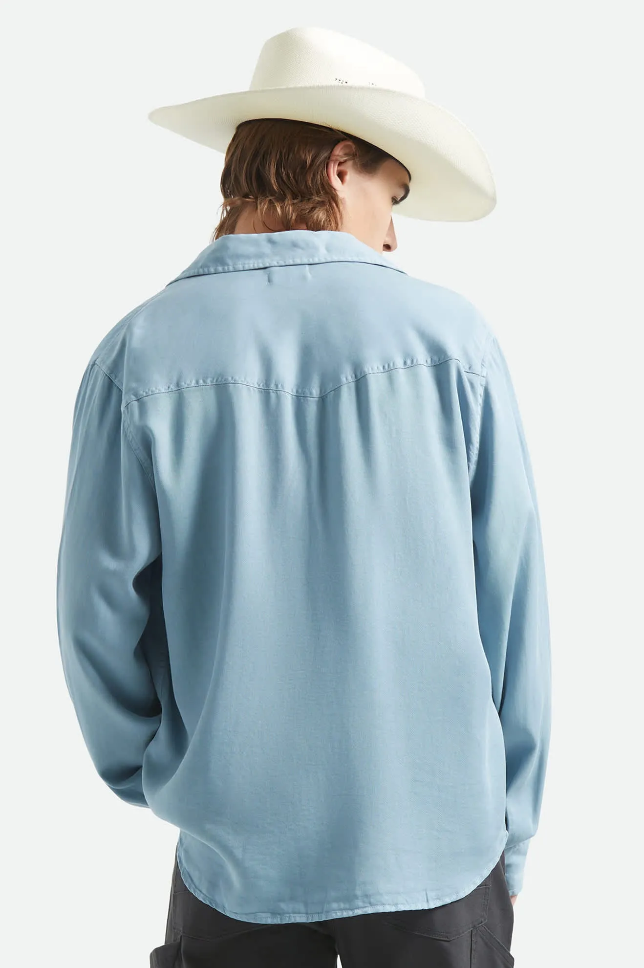 Cool Comfort Wayne Long Sleeve Shirt - Dusty Blue sold by Brixton product image thumbnail 4