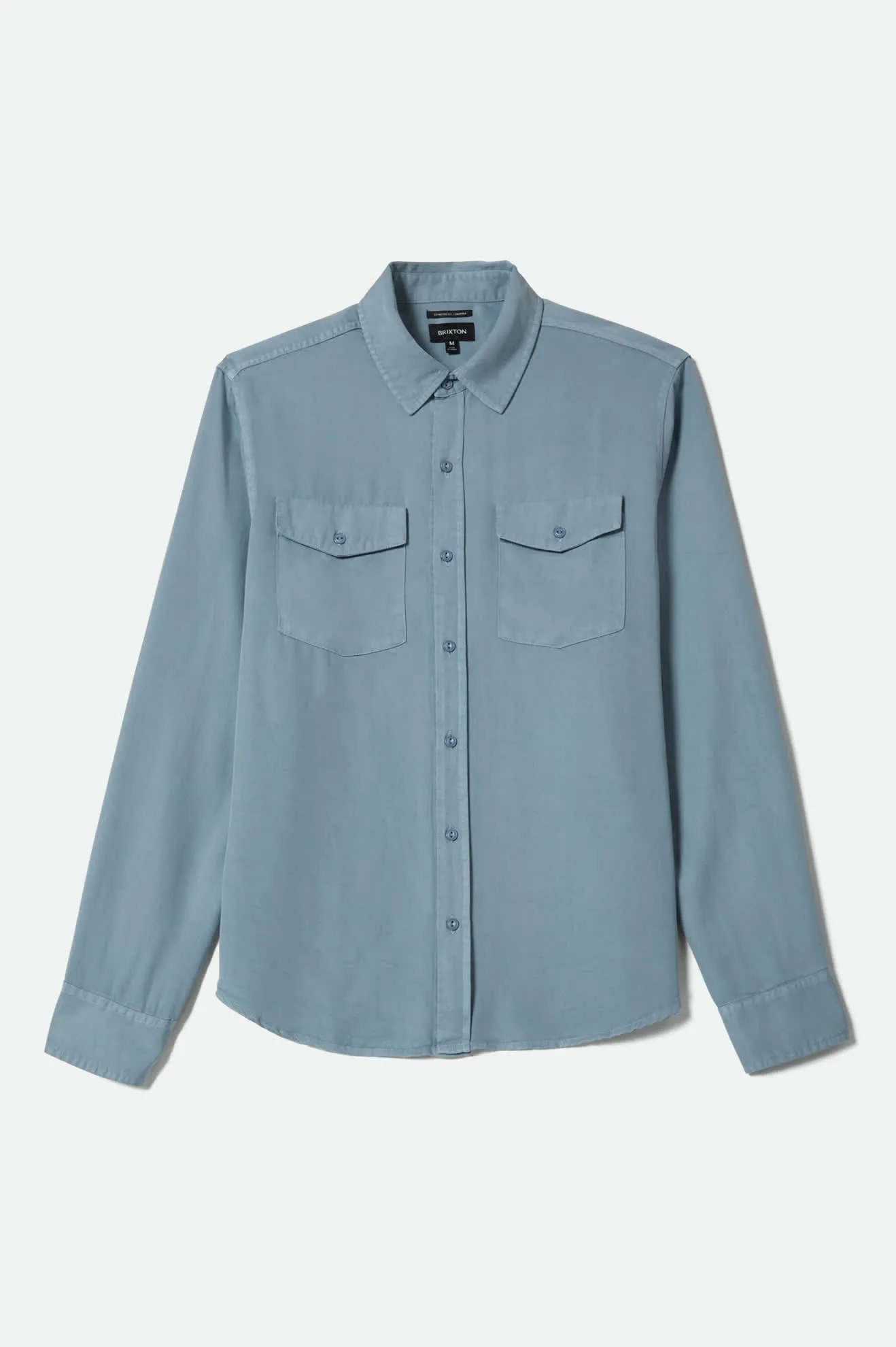 Cool Comfort Wayne Long Sleeve Shirt - Dusty Blue sold by Brixton