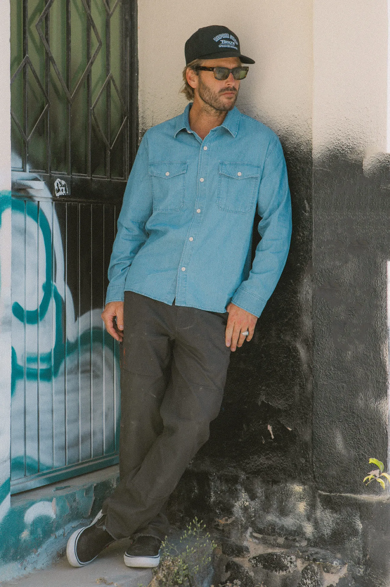 Cool Comfort Wayne Long Sleeve Shirt - Dusty Blue sold by Brixton product image thumbnail 5