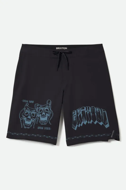 Blitz Boardshort 21" - Black Masks made by Brixton
