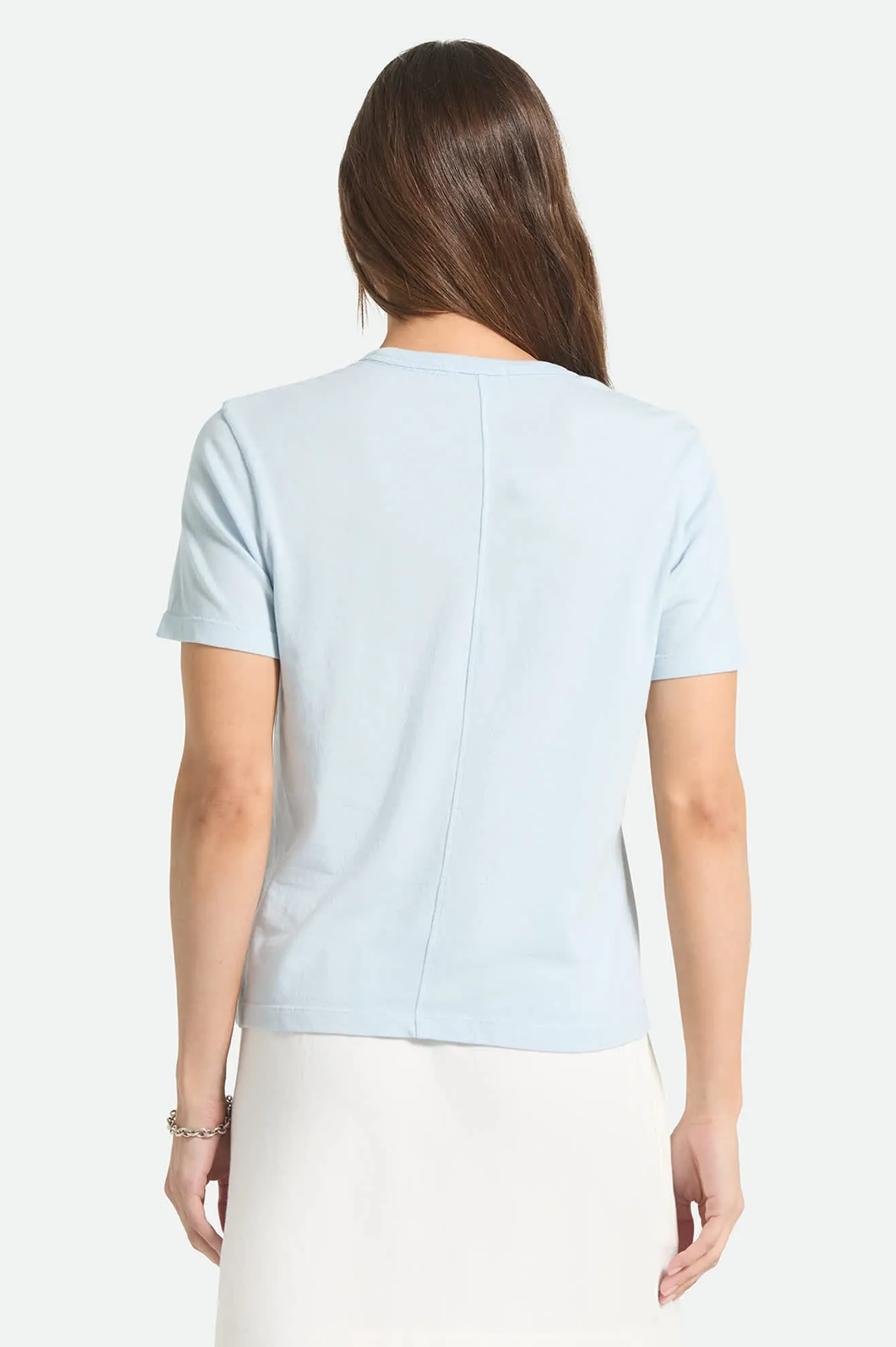 Carefree Organic Garment Dye Perfect T-Shirt - Blue Aura sold by Brixton product image thumbnail 4