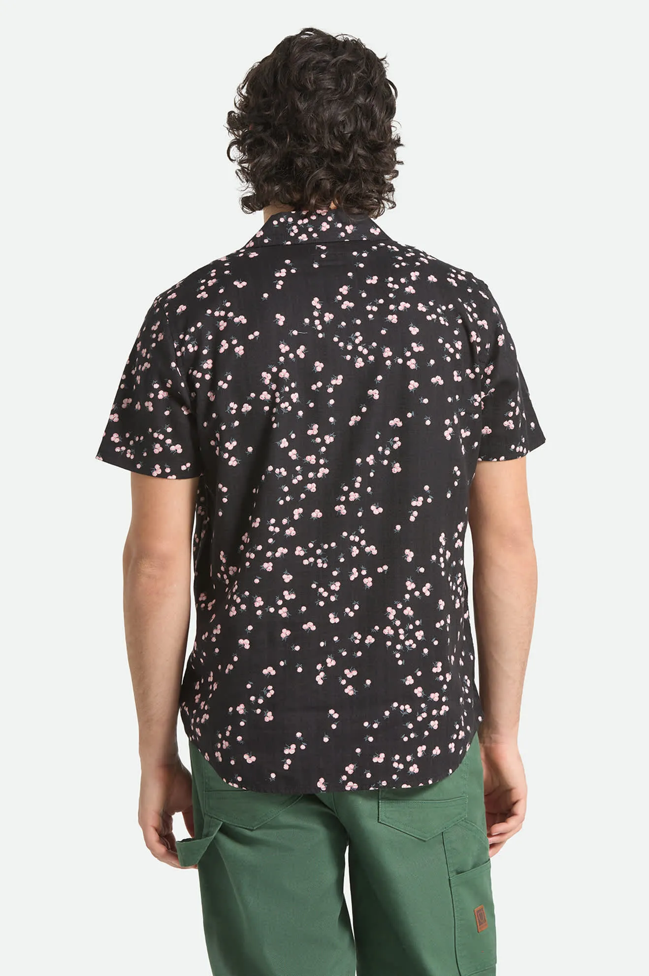 Charter Slub Short Sleeve Shirt - Black/Pink sold by Brixton product image thumbnail 3