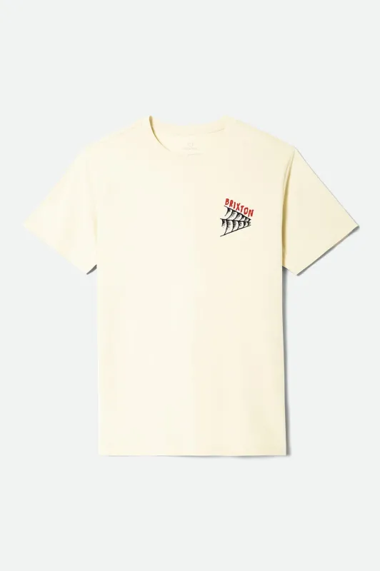 Switchback Short Sleeve Standard T-Shirt - Cream made by Brixton