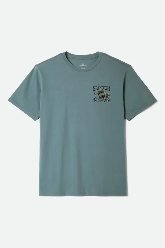 Barquero Short Sleeve Standard T-Shirt - Ocean Breeze made by Brixton