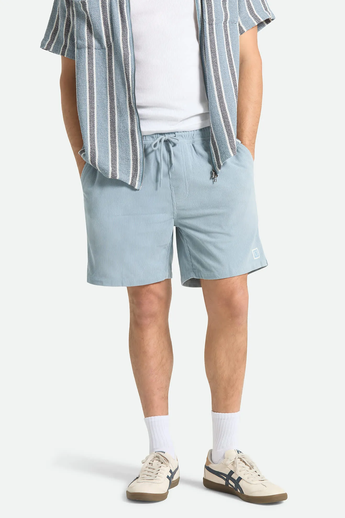Everyday Corduroy Short - Dusty Blue sold by Brixton product image thumbnail 2