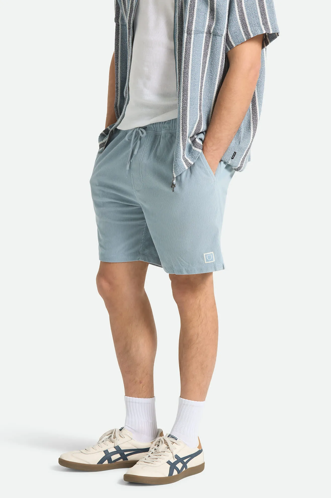 Everyday Corduroy Short - Dusty Blue sold by Brixton product image thumbnail 3