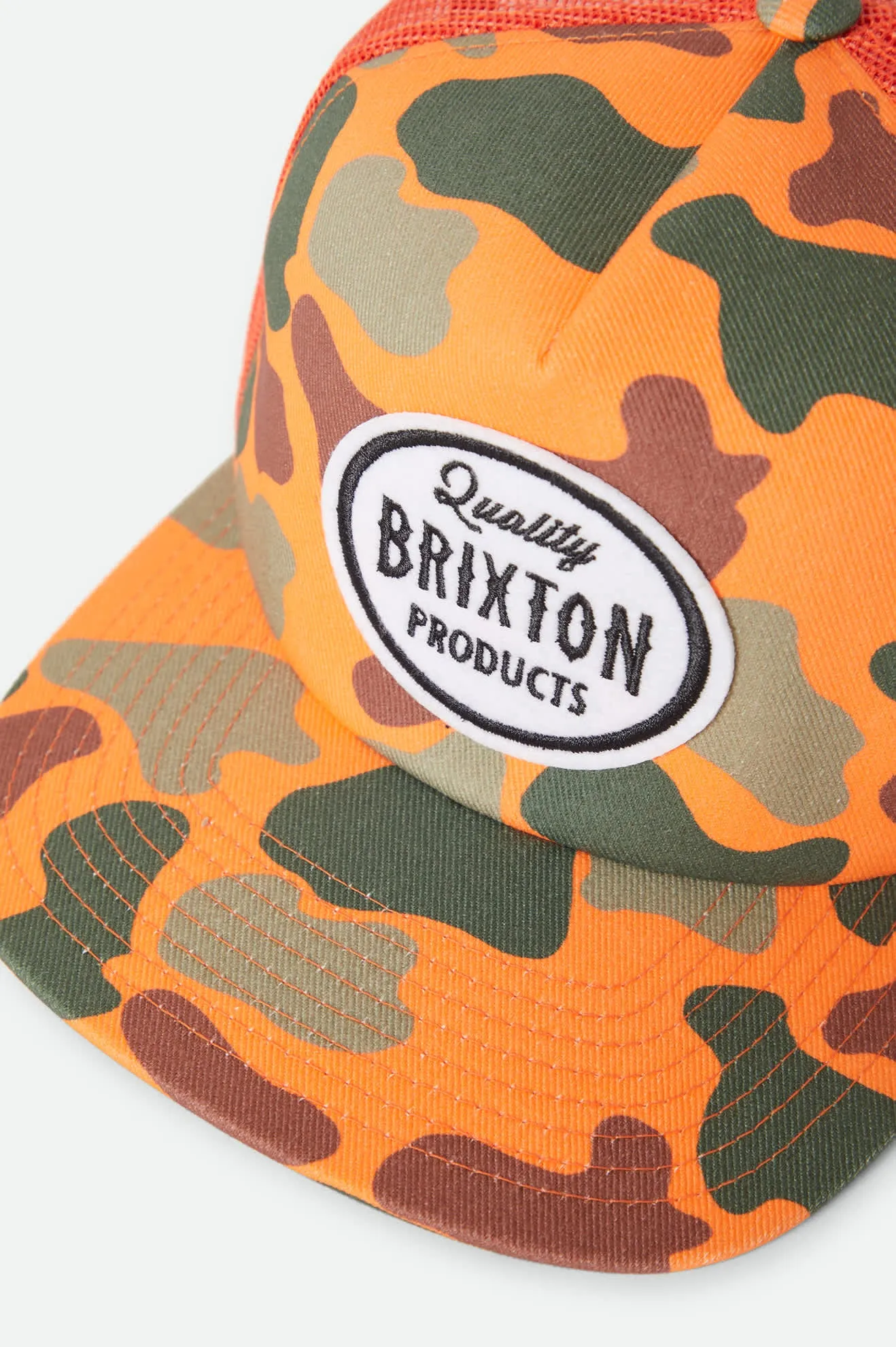 Henry Trucker Hat - Orange Duck Camo/Orange sold by Brixton product image thumbnail 3