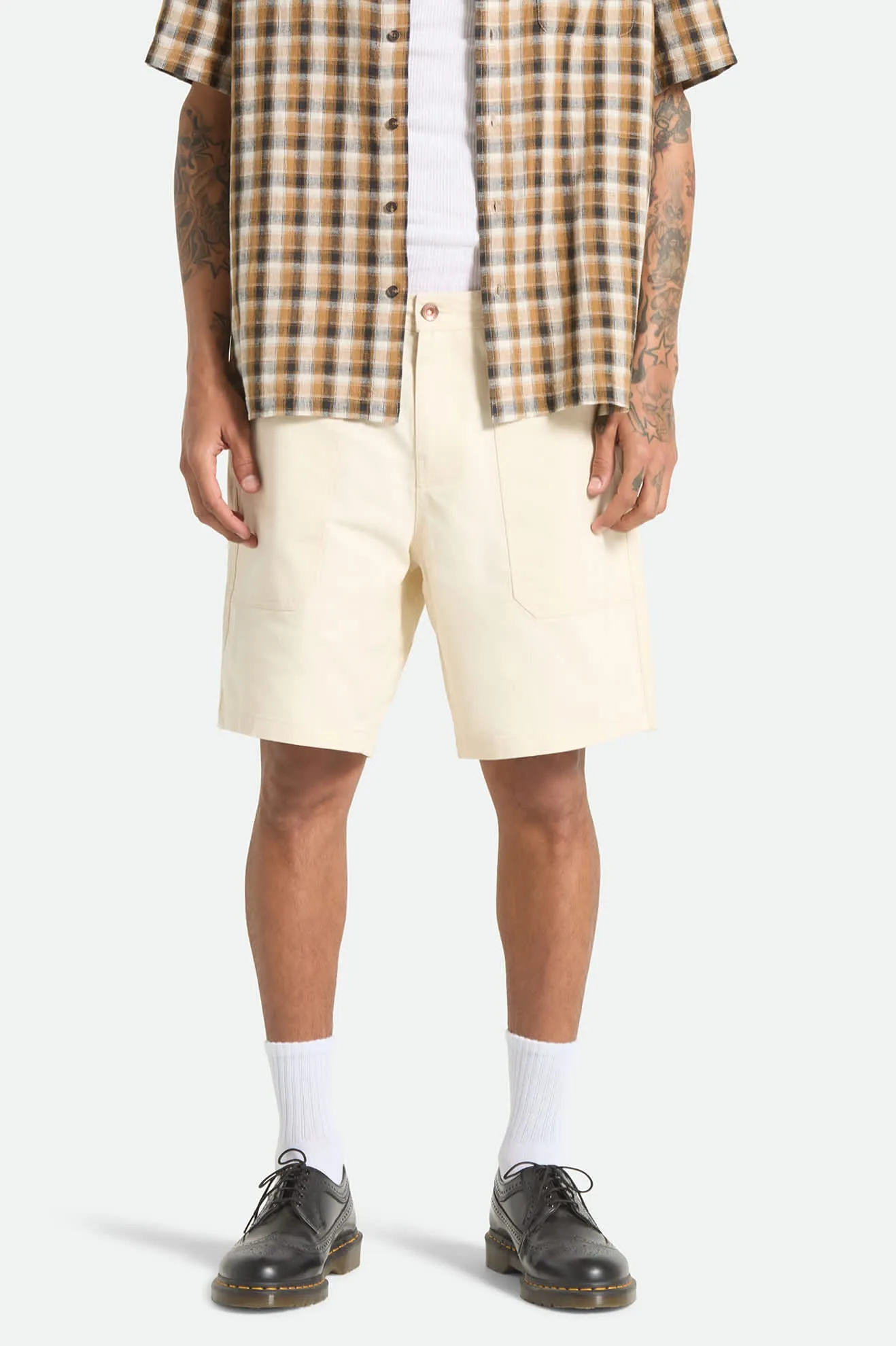 Surplus Vintage Wash Herringbone Short - Whitecap sold by Brixton product image thumbnail 2