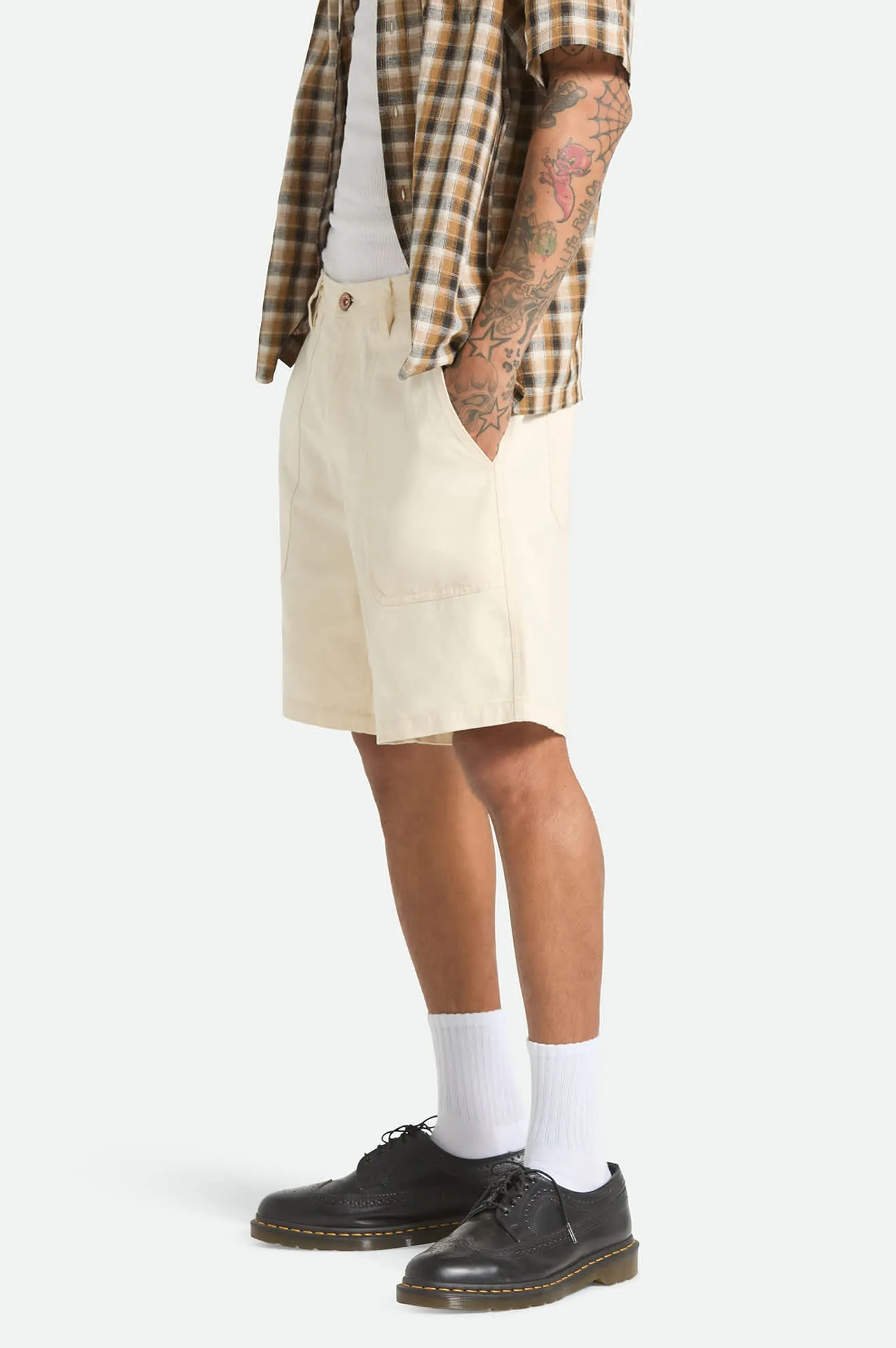Surplus Vintage Wash Herringbone Short - Whitecap sold by Brixton product image thumbnail 3