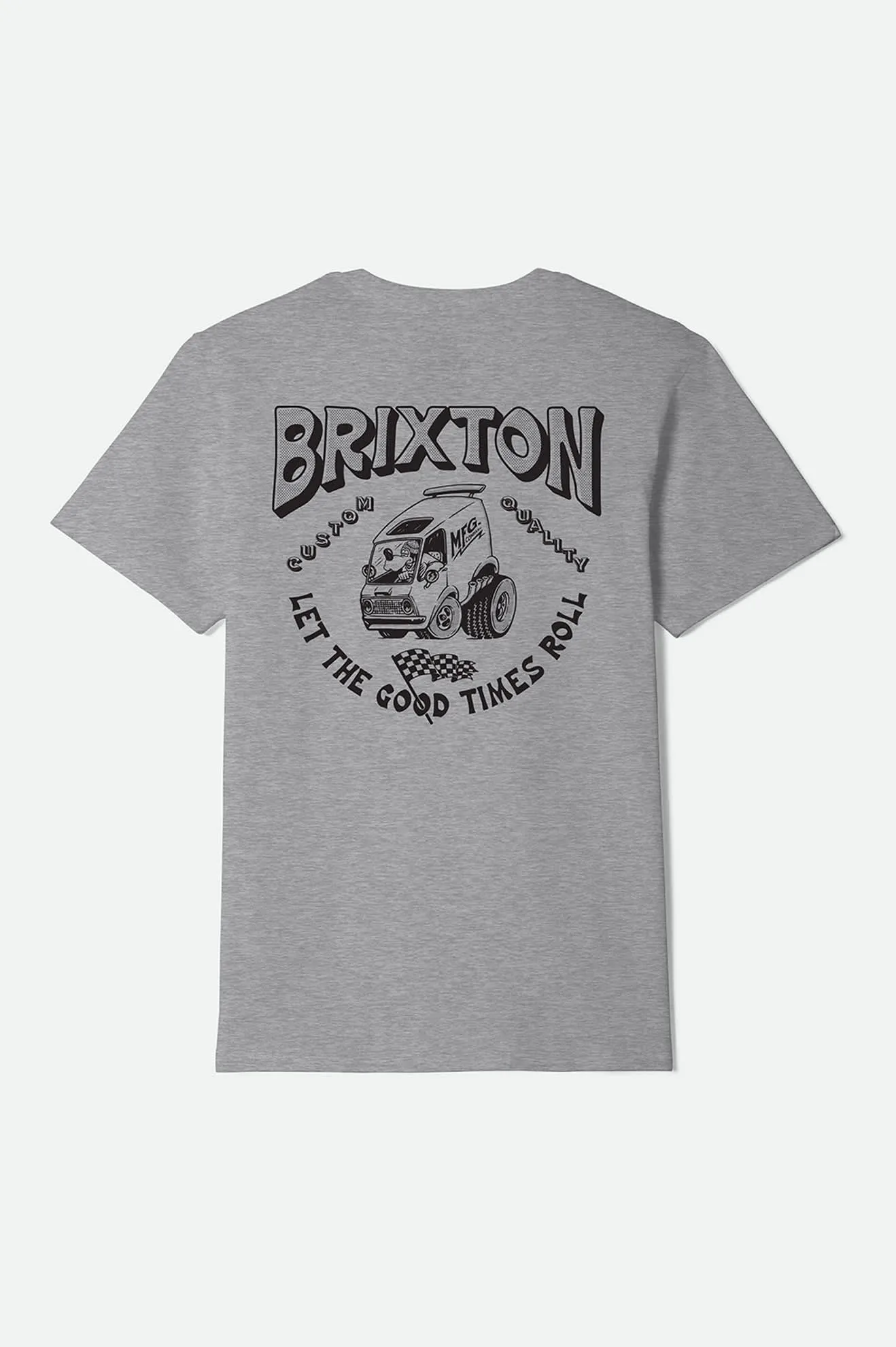 Garnet Short Sleeve Standard T-Shirt - Heather Grey sold by Brixton product image thumbnail 2