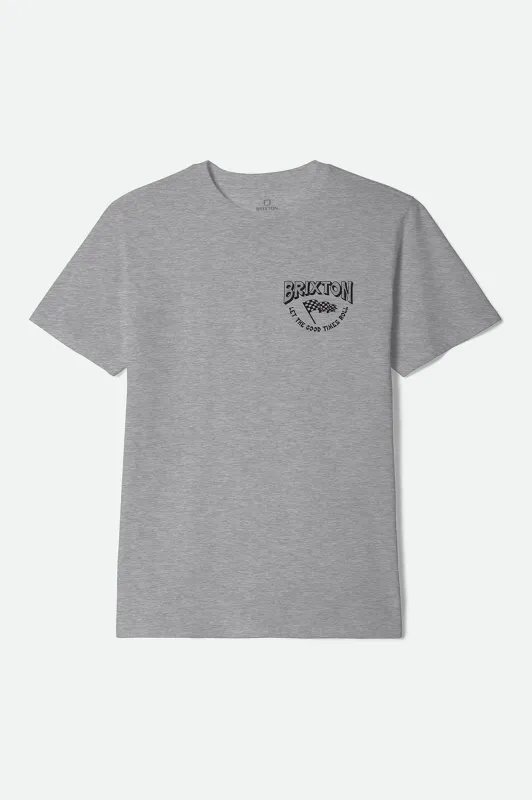 Garnet Short Sleeve Standard T-Shirt - Heather Grey made by Brixton