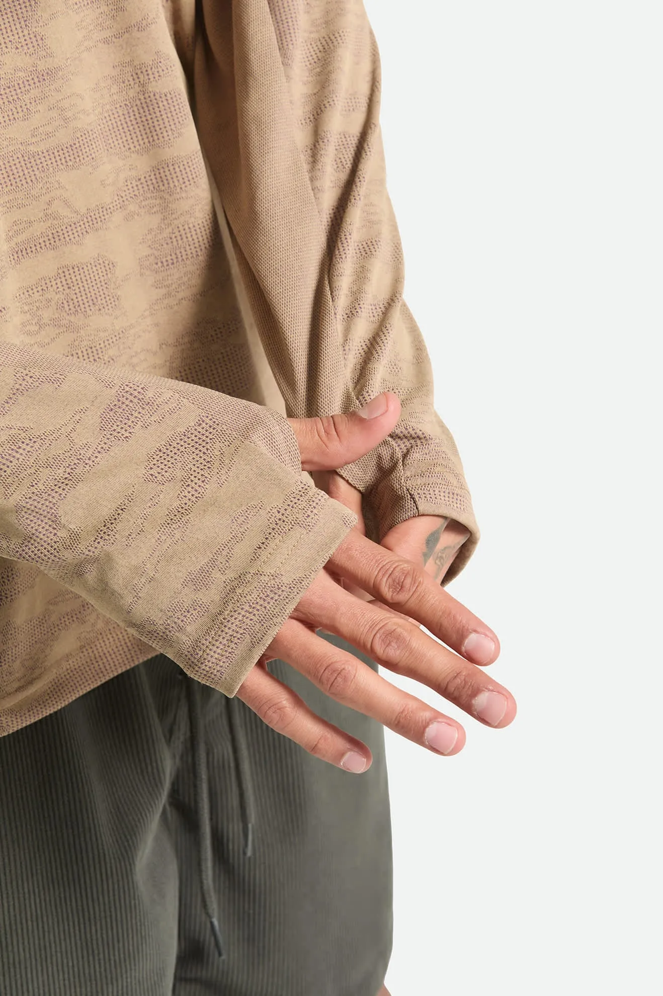 Journey Long Sleeve Sun Hoodie - Desert Tiger Camo sold by Brixton product image thumbnail 4